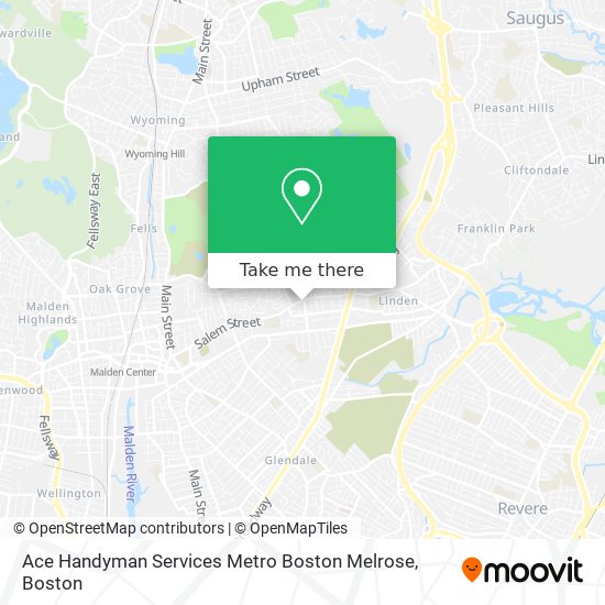 Ace Handyman Services Metro Boston Melrose map