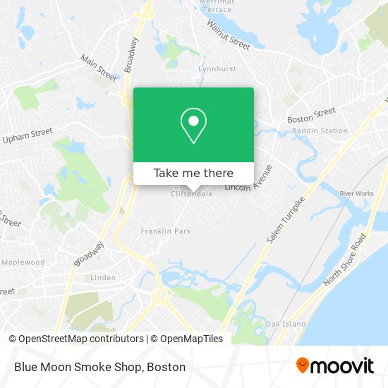 Blue Moon Smoke Shop map