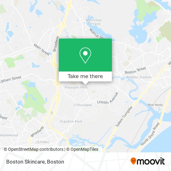 Boston Skincare map