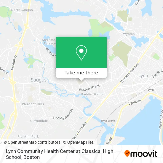 Lynn Community Health Center at Classical High School map