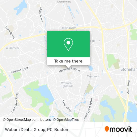 Mapa de Woburn Dental Group, PC