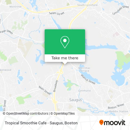 Mapa de Tropical Smoothie Cafe - Saugus