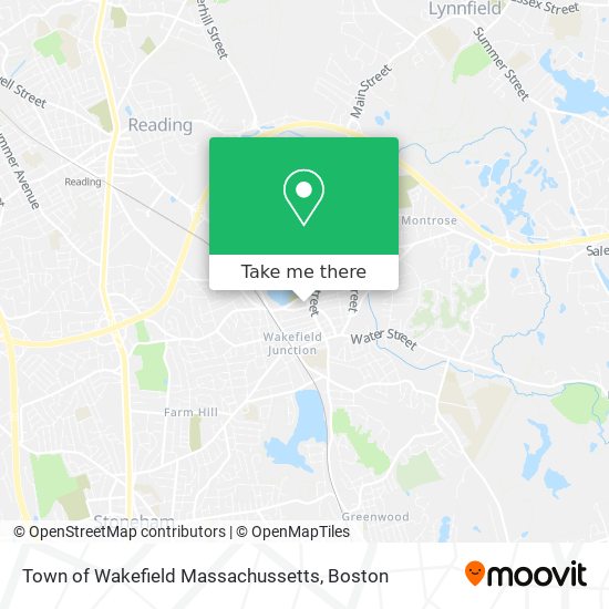 Town of Wakefield Massachussetts map