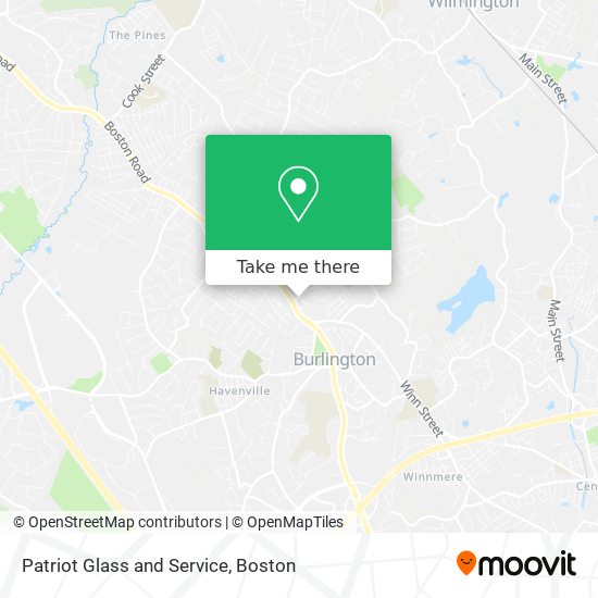 Patriot Glass and Service map