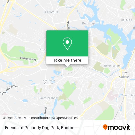 Friends of Peabody Dog Park map