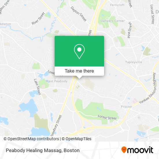 Peabody Healing Massag map
