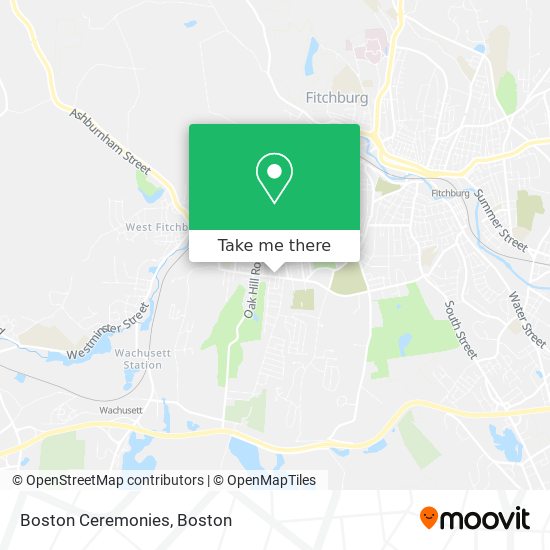 Boston Ceremonies map