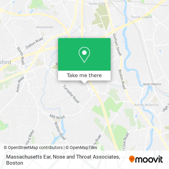 Mapa de Massachusetts Ear, Nose and Throat Associates