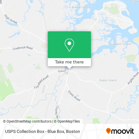 USPS Collection Box - Blue Box map