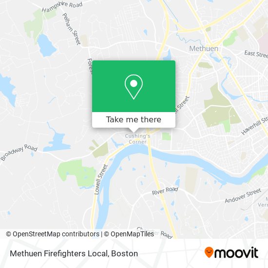 Mapa de Methuen Firefighters Local