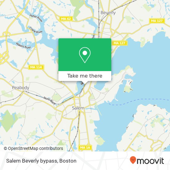 Mapa de Salem Beverly bypass