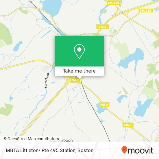 Mapa de MBTA Littleton/ Rte 495 Station