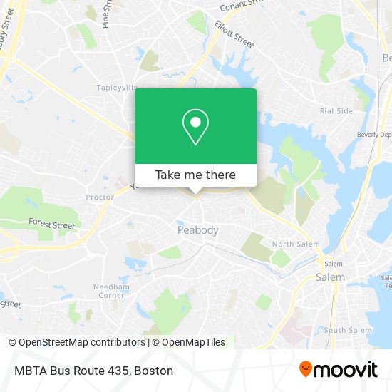 Mapa de MBTA Bus Route 435