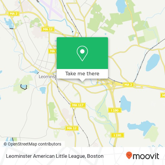 Leominster American Little League map