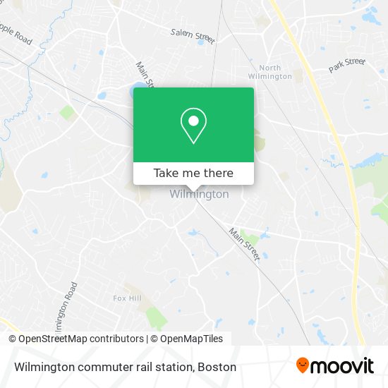 Mapa de Wilmington commuter rail station
