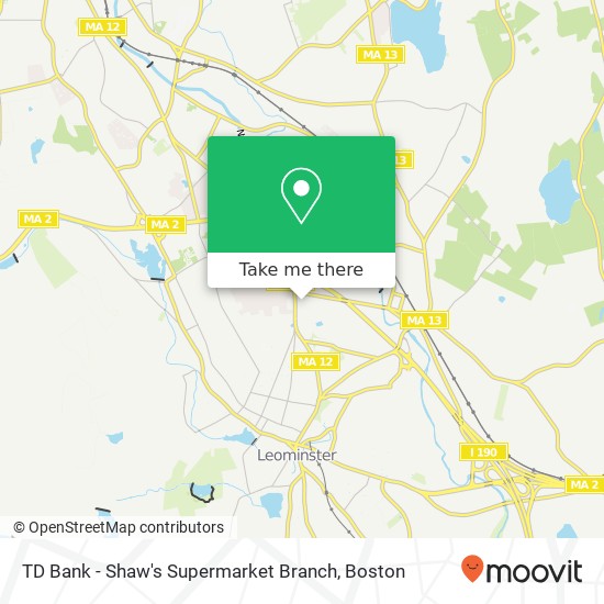 Mapa de TD Bank - Shaw's Supermarket Branch