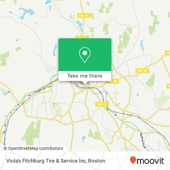 Viola's Fitchburg Tire & Service Inc map