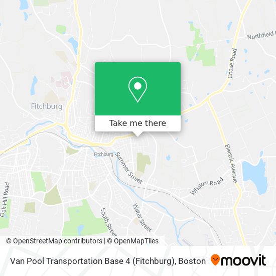 Mapa de Van Pool Transportation Base 4 (Fitchburg)