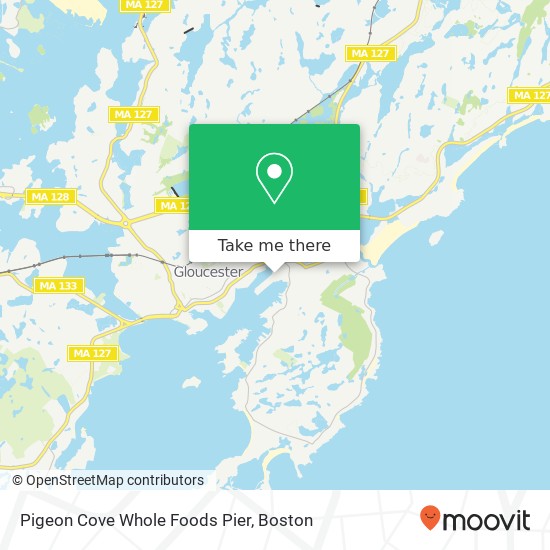Pigeon Cove Whole Foods Pier map