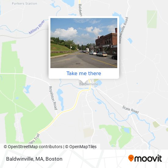 Baldwinville, MA map