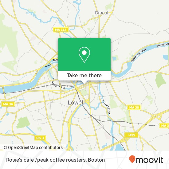 Mapa de Rosie's cafe /peak coffee roasters
