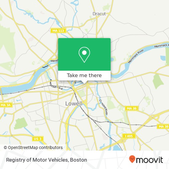 Registry of Motor Vehicles map