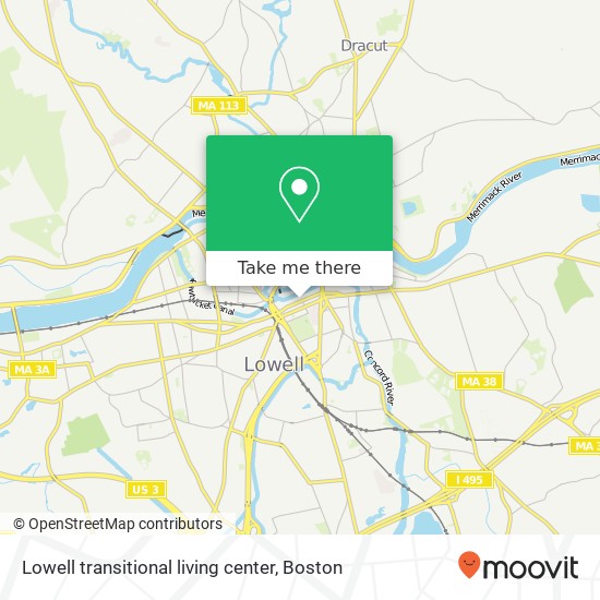 Mapa de Lowell transitional living center