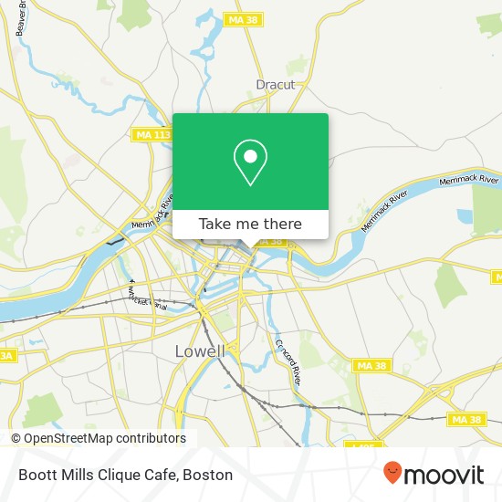 Mapa de Boott Mills Clique Cafe