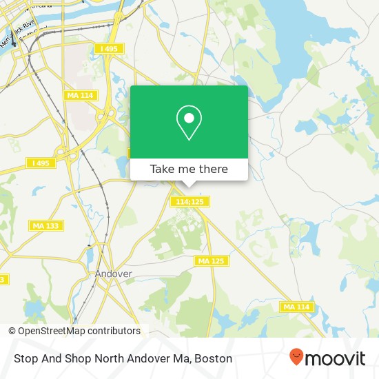 Stop And Shop North Andover Ma map