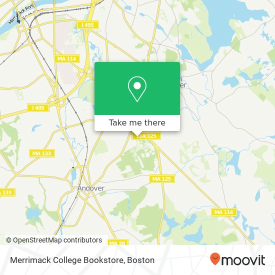 Merrimack College Bookstore map