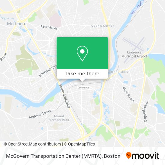 McGovern Transportation Center (MVRTA) map