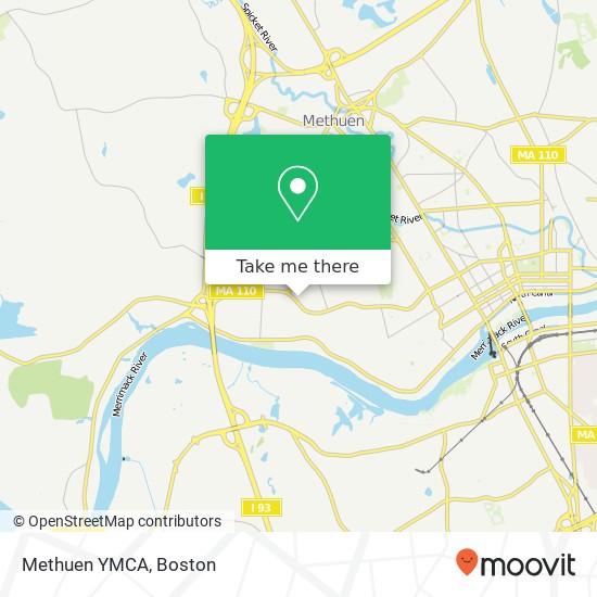 Methuen YMCA map