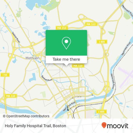 Mapa de Holy Family Hospital Trail