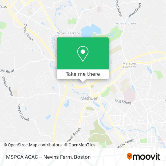Mapa de MSPCA ACAC -- Nevins Farm