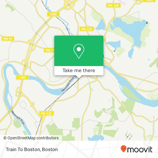 Train To Boston map