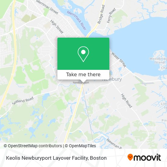 Mapa de Keolis Newburyport Layover Facility