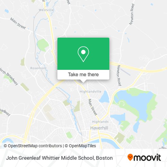 Mapa de John Greenleaf Whittier Middle School