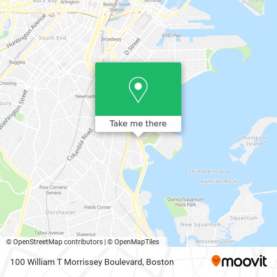 100 William T Morrissey Boulevard map