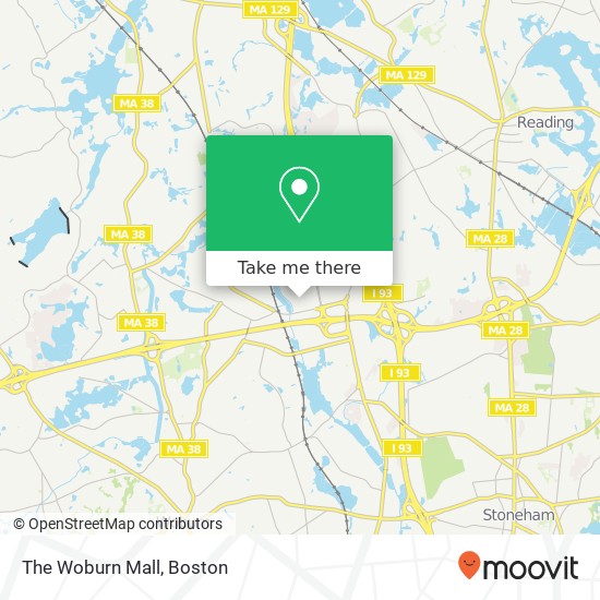 The Woburn Mall map