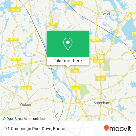Mapa de 71 Cummings Park Drive