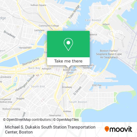 Mapa de Michael S. Dukakis South Station Transportation Center