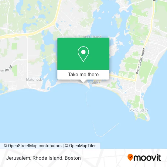 Jerusalem, Rhode Island map