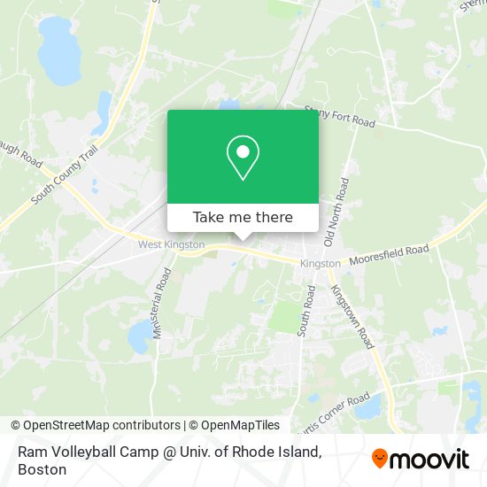 Ram Volleyball Camp @ Univ. of Rhode Island map
