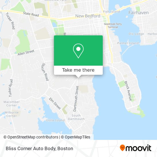 Bliss Corner Auto Body map