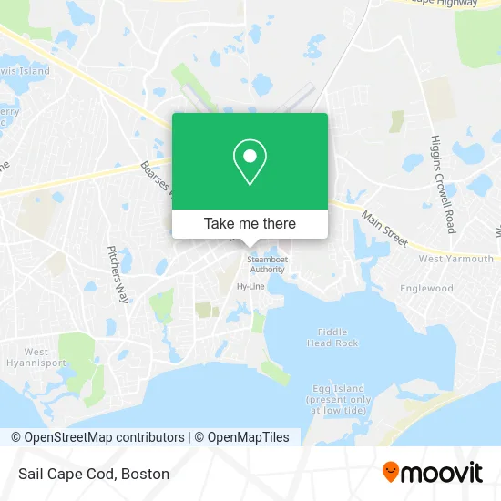 Sail Cape Cod map