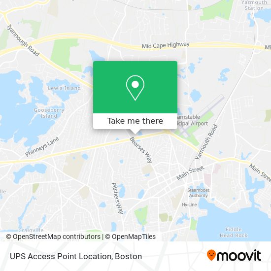 UPS Access Point Location map