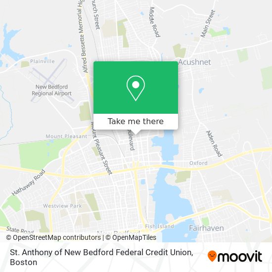 St. Anthony of New Bedford Federal Credit Union map