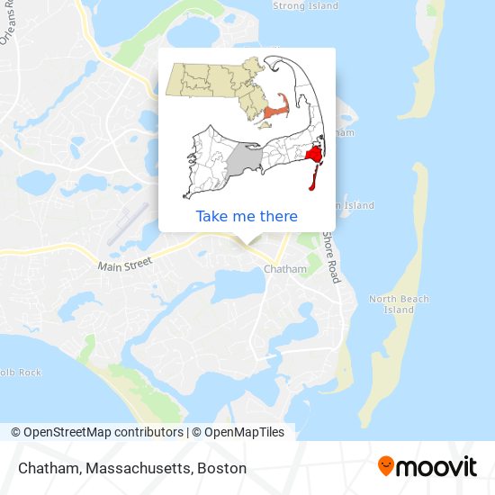 Mapa de Chatham, Massachusetts