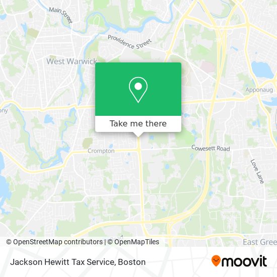 Jackson Hewitt Tax Service map