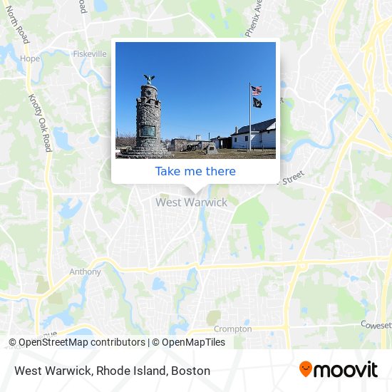 West Warwick, Rhode Island map